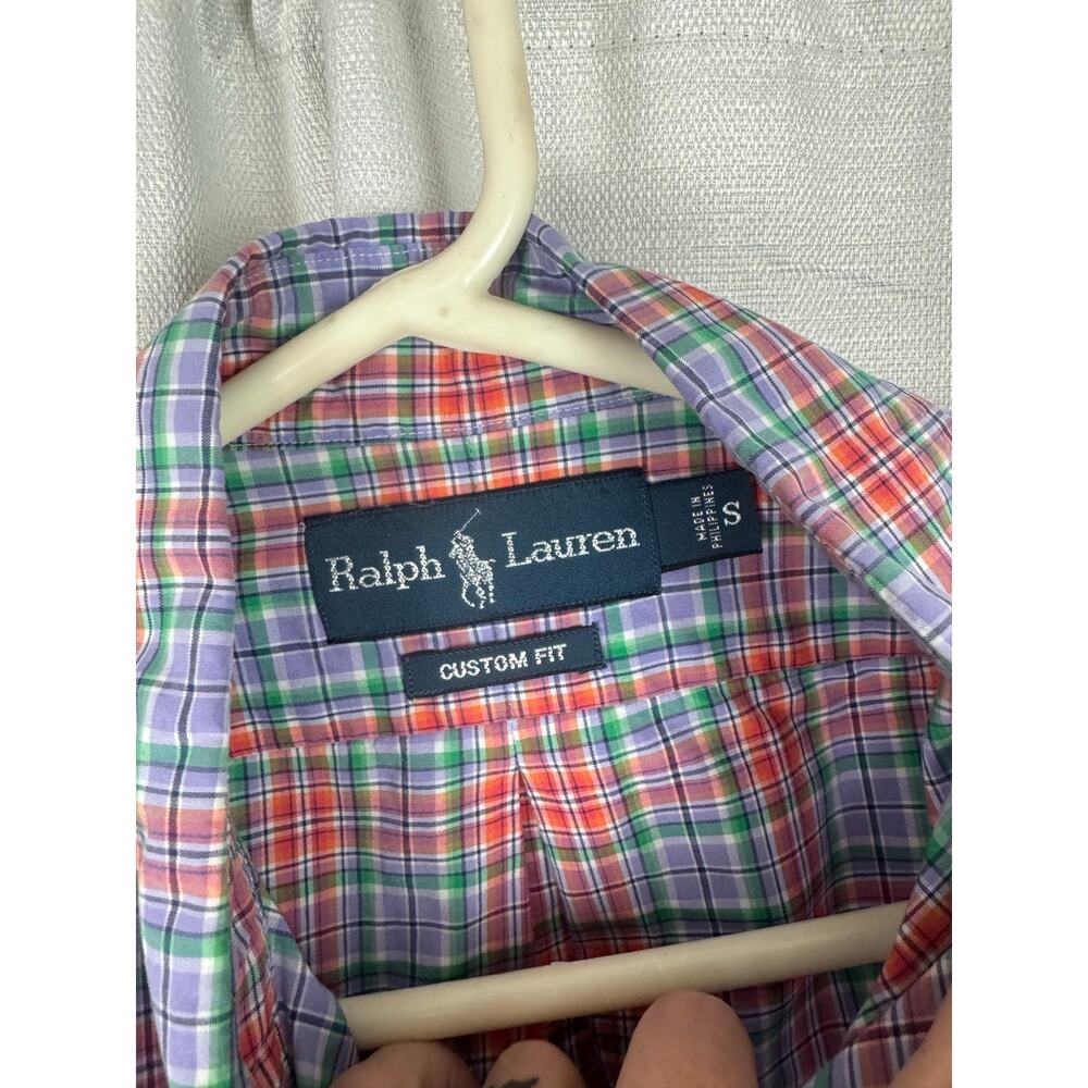 Polo Ralph Lauren Plaid Button Down Shirt Custom Fit Cotton S - Picture 3 of 5